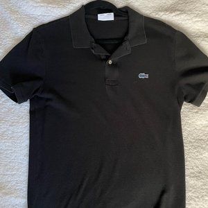Lacoste Mens Polo Black with logo (Small)